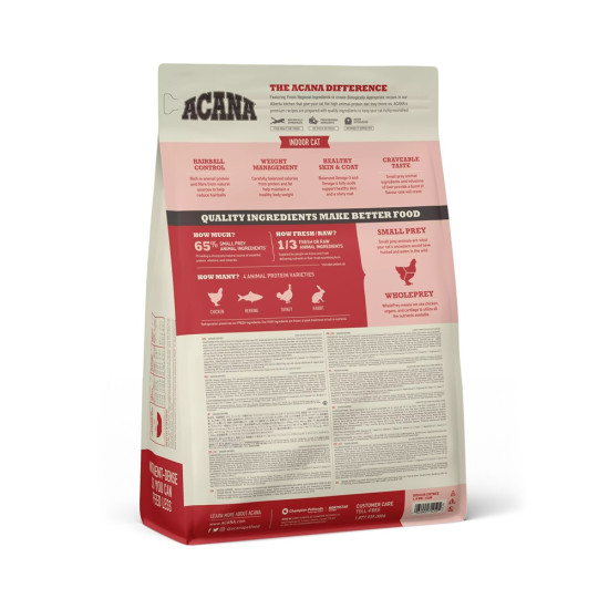 Hrana uscata Acana Indoor Entree pentru pisici de interior, 1.8 Kg
